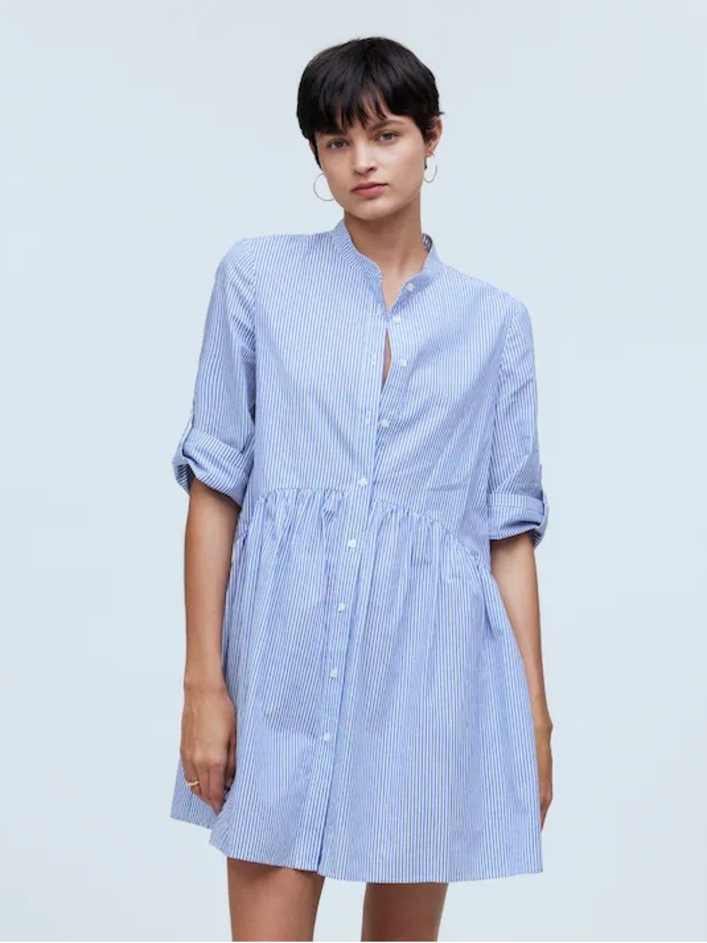 Madewell Button-Front Gathered Dress